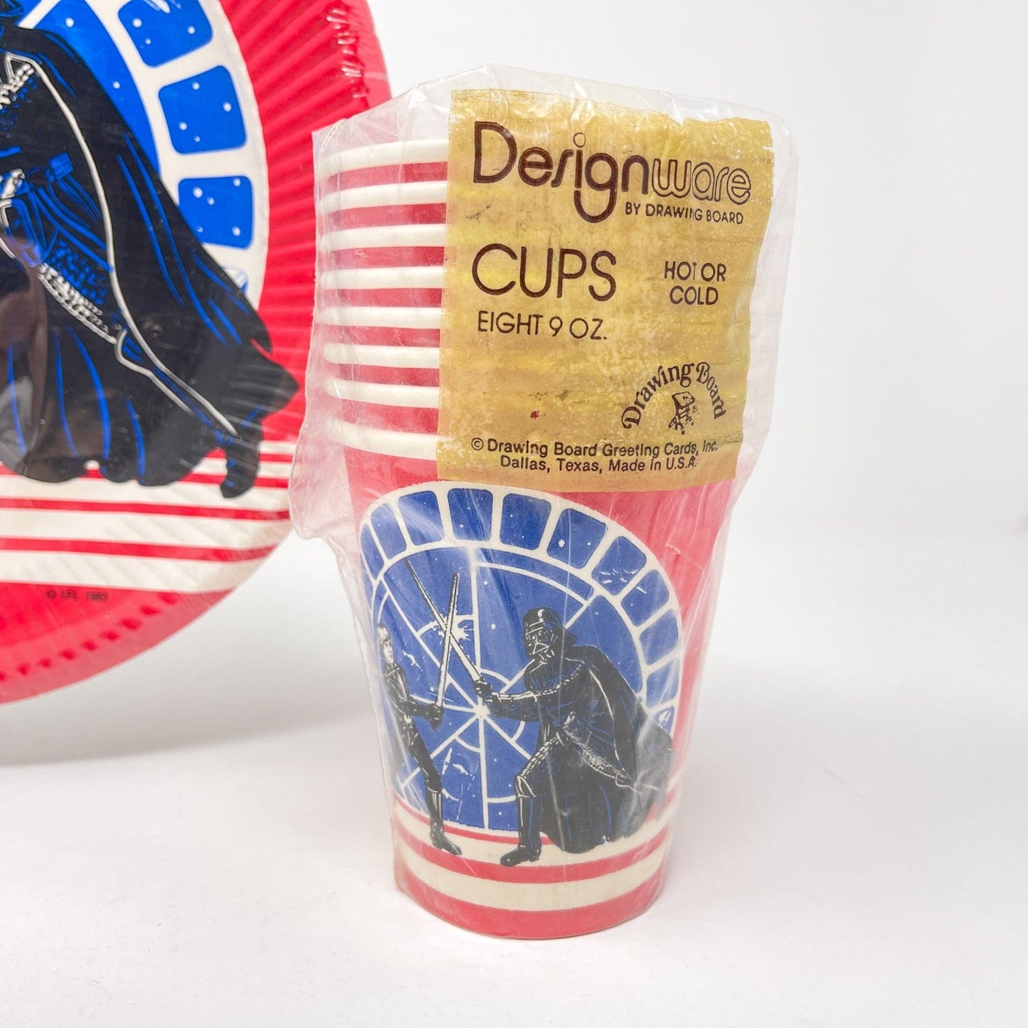 Vintage Drawing Board Star Wars Food ROTJ Party Set - Sealed Plates, Napkins & Cups