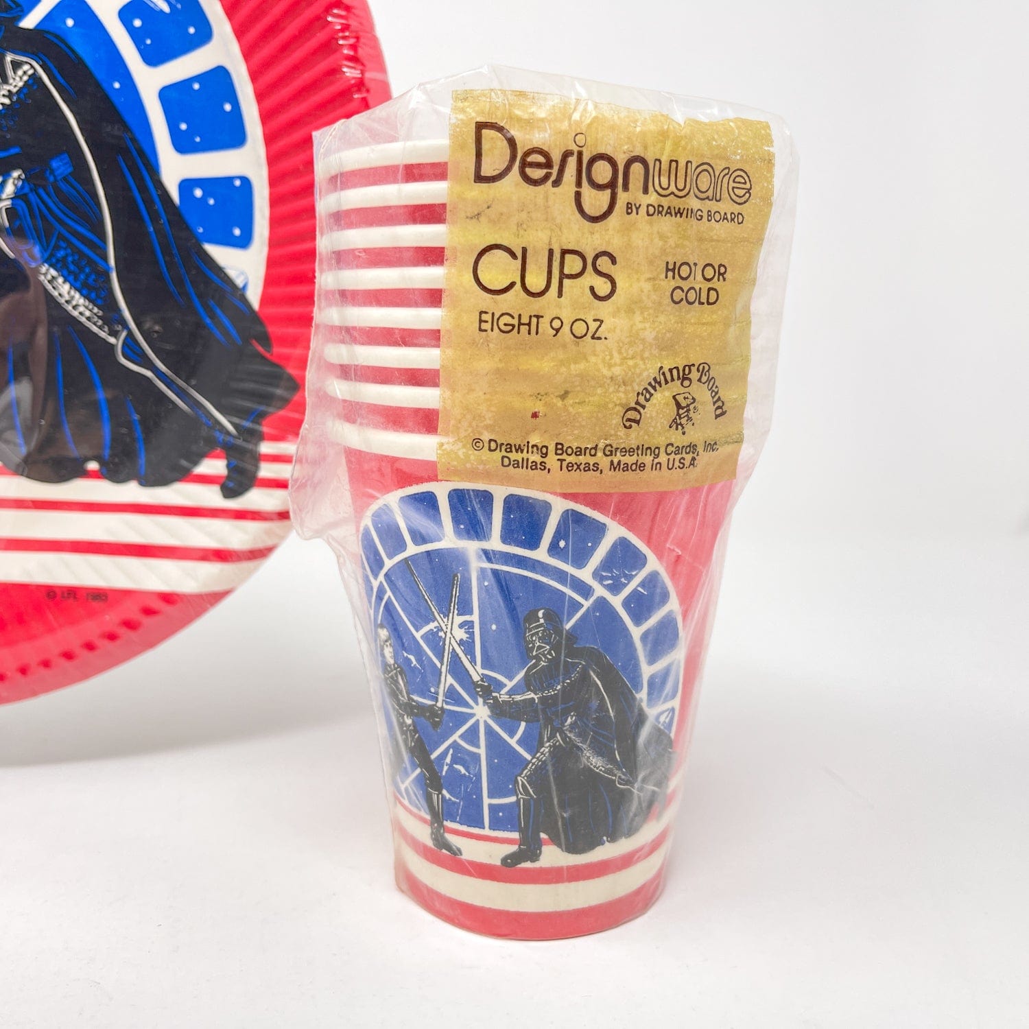 Vintage Drawing Board Star Wars Food ROTJ Party Set - Sealed Plates, Napkins & Cups