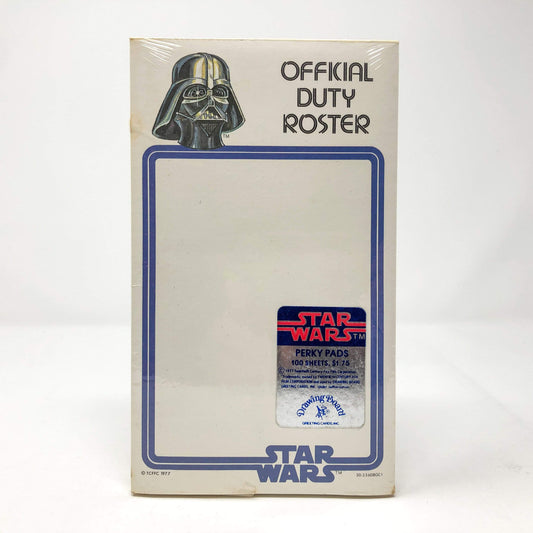 Vintage Drawing Board Star Wars Non-Toy Darth Vader "Official Duty Roster" Perky Pad - Sealed (1977)