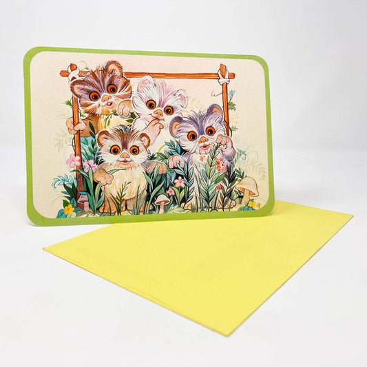 Vintage Drawing Board Star Wars Non-Toy Ewok Wocklings Greeting Card w/ Envelope - 1983