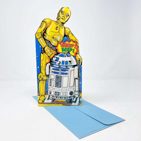 Vintage Drawing Board Star Wars Non-Toy R2-D2 & C-3PO Greeting Card w/ Envelope - Drawing Board 1977
