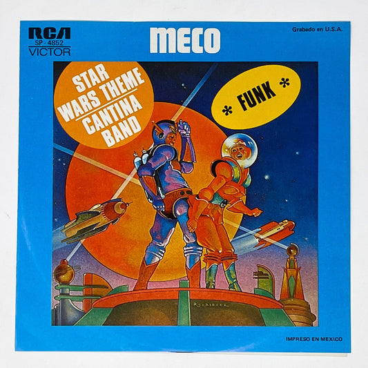 Vintage Foreign Vinyl Star Wars Vinyl MECO Star Wars Theme 7" Record - Mexico (1977)