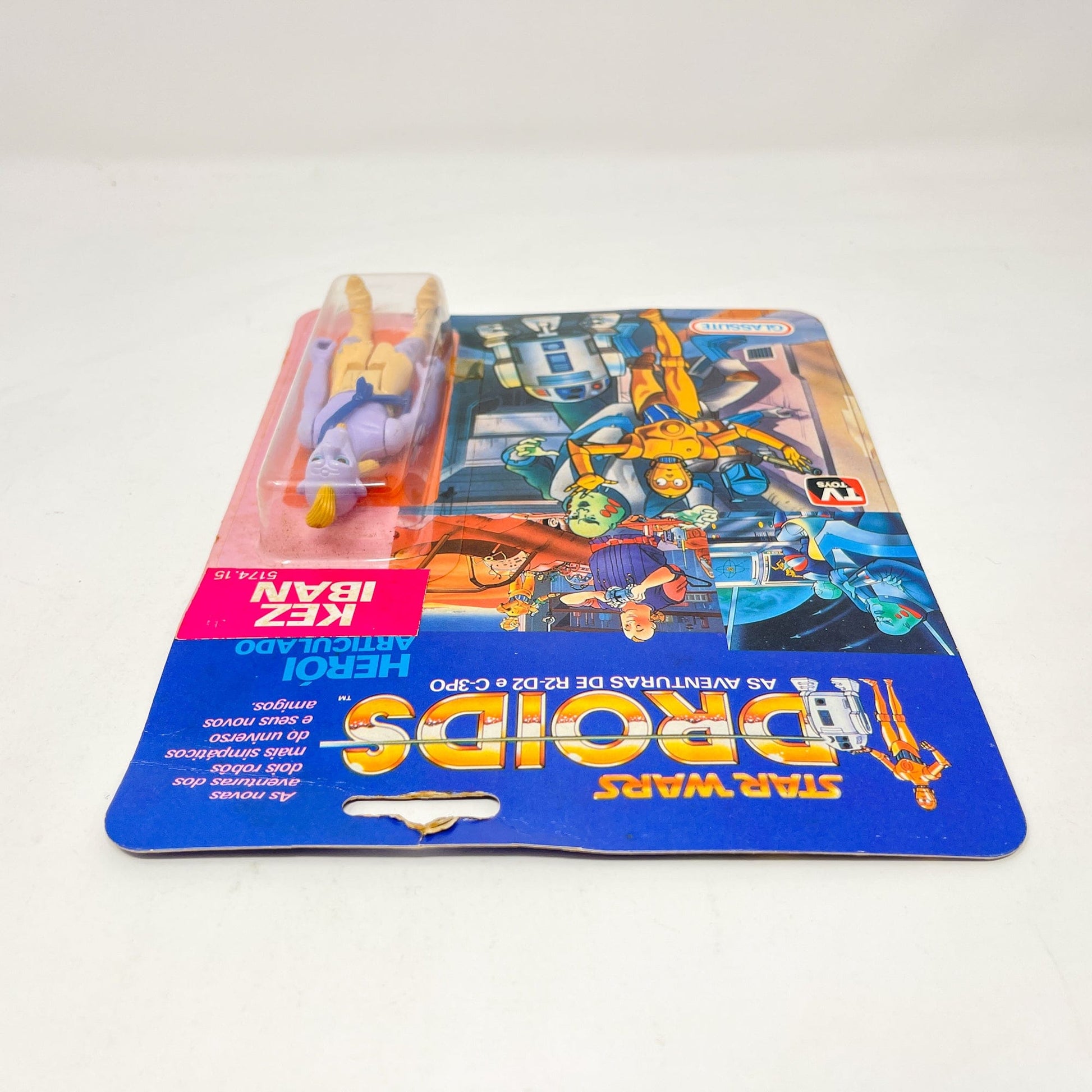 Vintage Kenner Star Wars MOC Kez Iban GLASSLITE DROIDS - Mint on Card