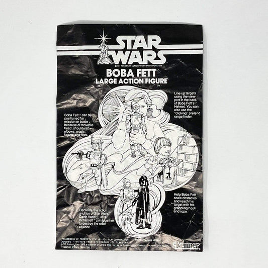 Vintage Kenner Star Wars Paper ANH Boba Fett 12 inch Insert