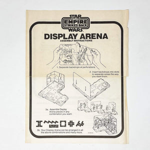 Vintage Kenner Star Wars Paper ESB Display Arena (Mail-Away) Instructions