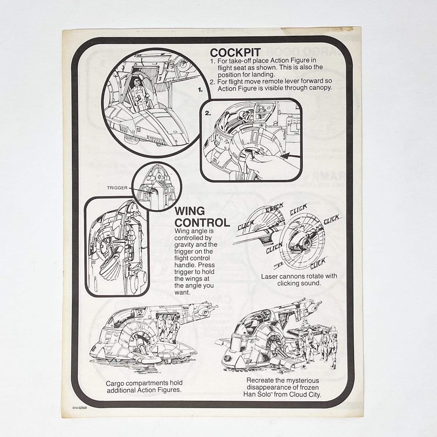 Vintage Kenner Star Wars Paper ESB Slave I Instructions