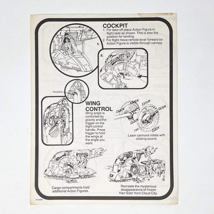 Vintage Kenner Star Wars Paper ESB Slave I Instructions