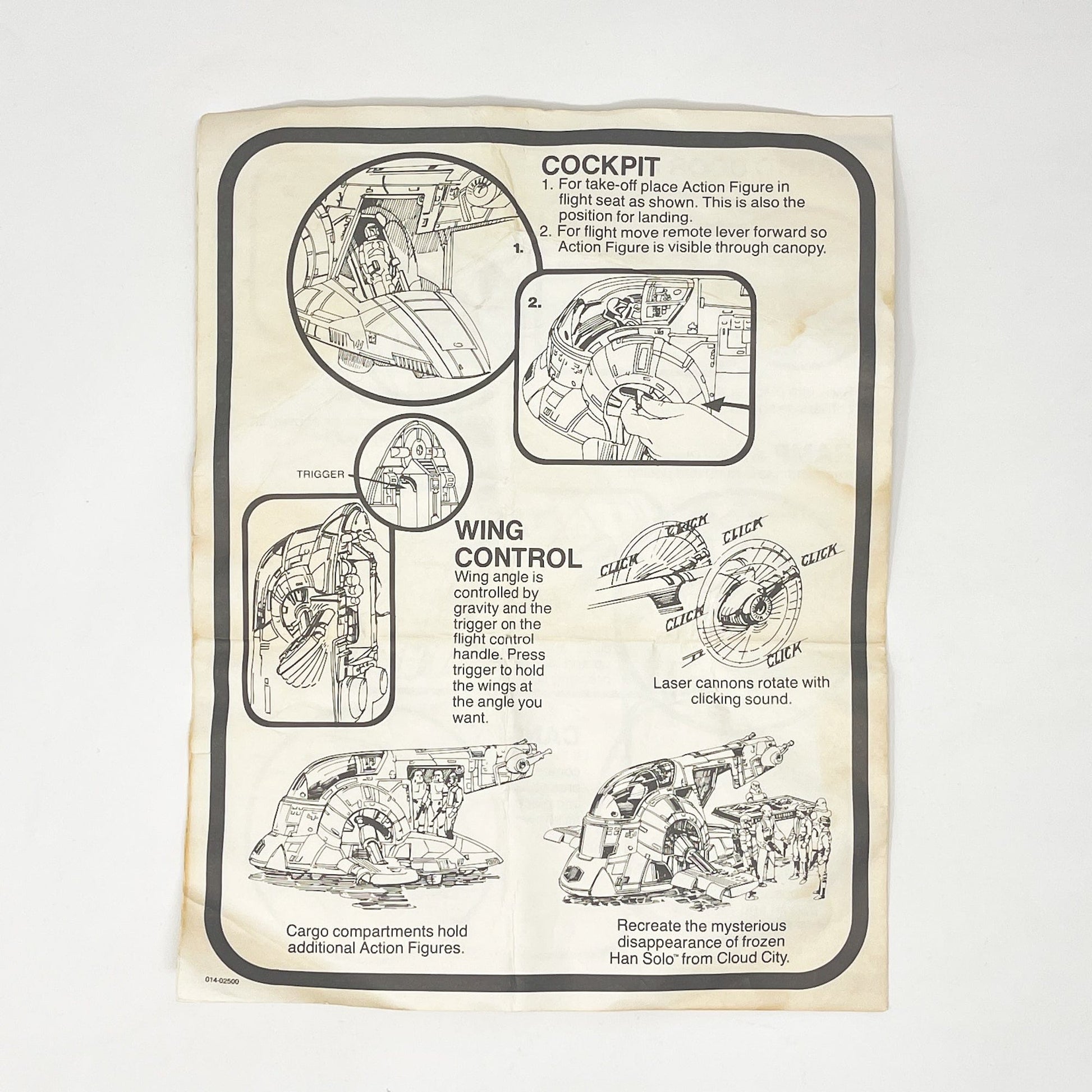 Vintage Kenner Star Wars Paper ESB Slave I Instructions