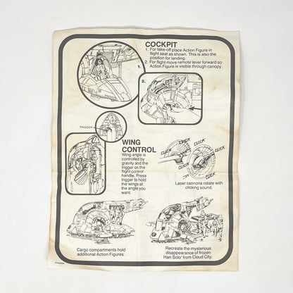 Vintage Kenner Star Wars Paper ESB Slave I Instructions