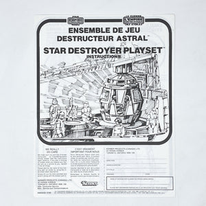 Vintage Kenner Star Wars Paper ESB Star Destroyer Playset Instructions - Kenner Canada