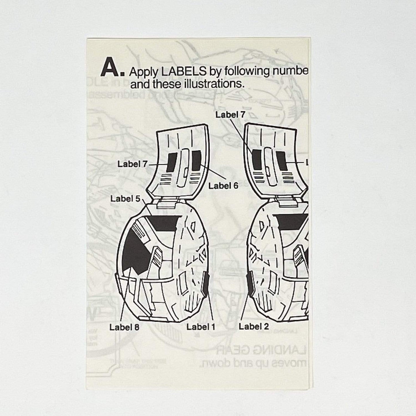 Vintage Kenner Star Wars Paper ROTJ Endor Forest Ranger Mini-Rig Instructions