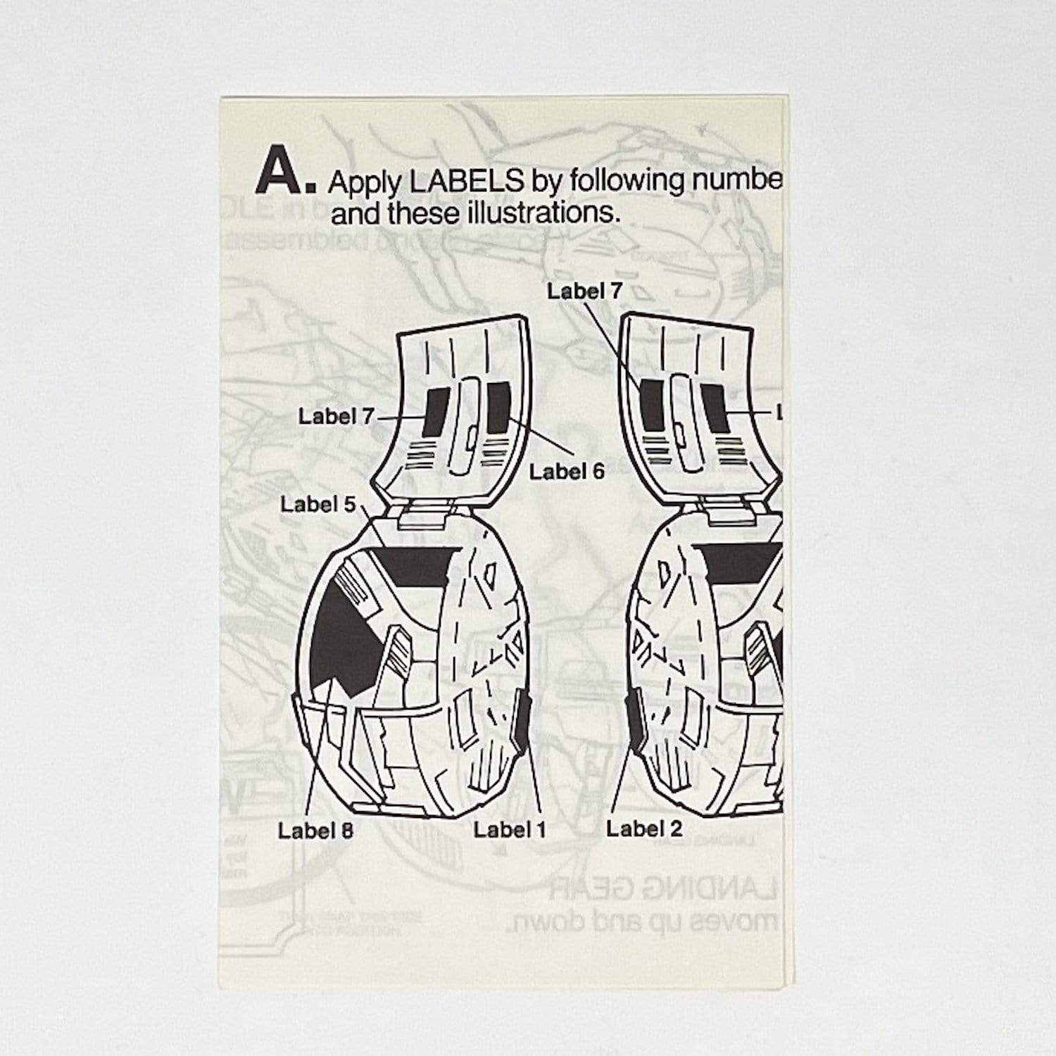 Vintage Kenner Star Wars Paper ROTJ Endor Forest Ranger Mini-Rig Instructions