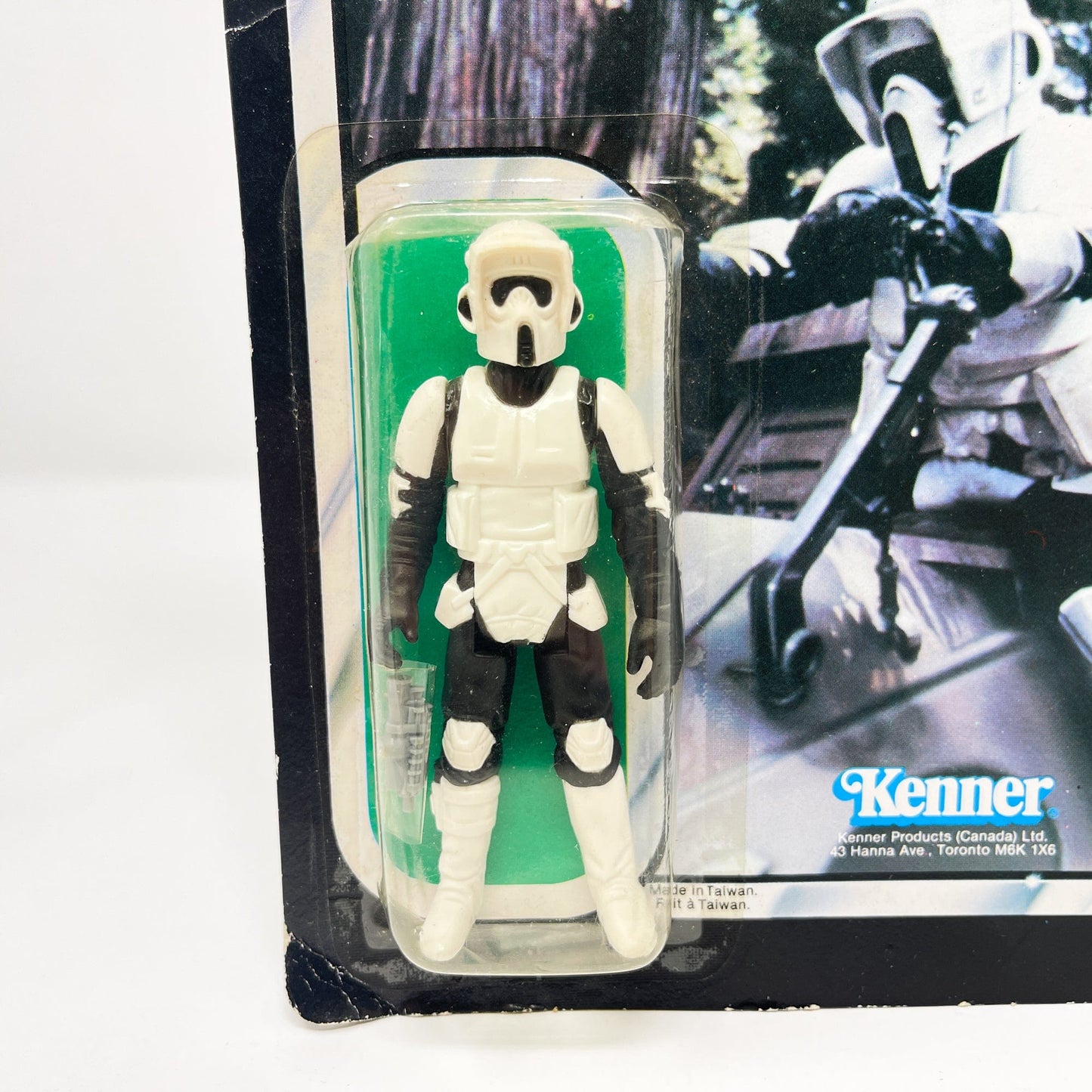 Vintage Kenner Star Wars Toy Biker Scout Canadian ROTJ 77-back