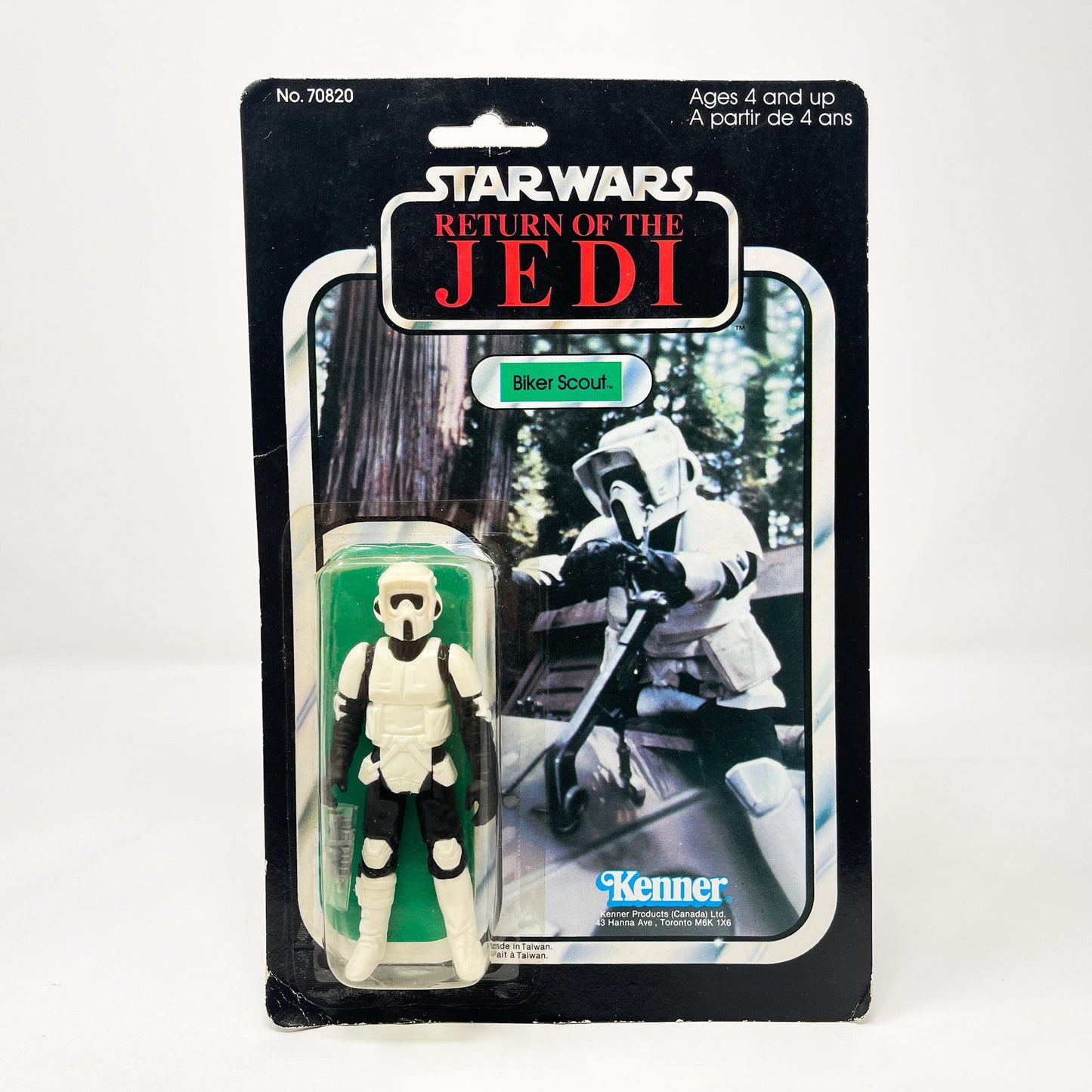 Vintage Kenner Star Wars Toy Biker Scout Canadian ROTJ 77-back