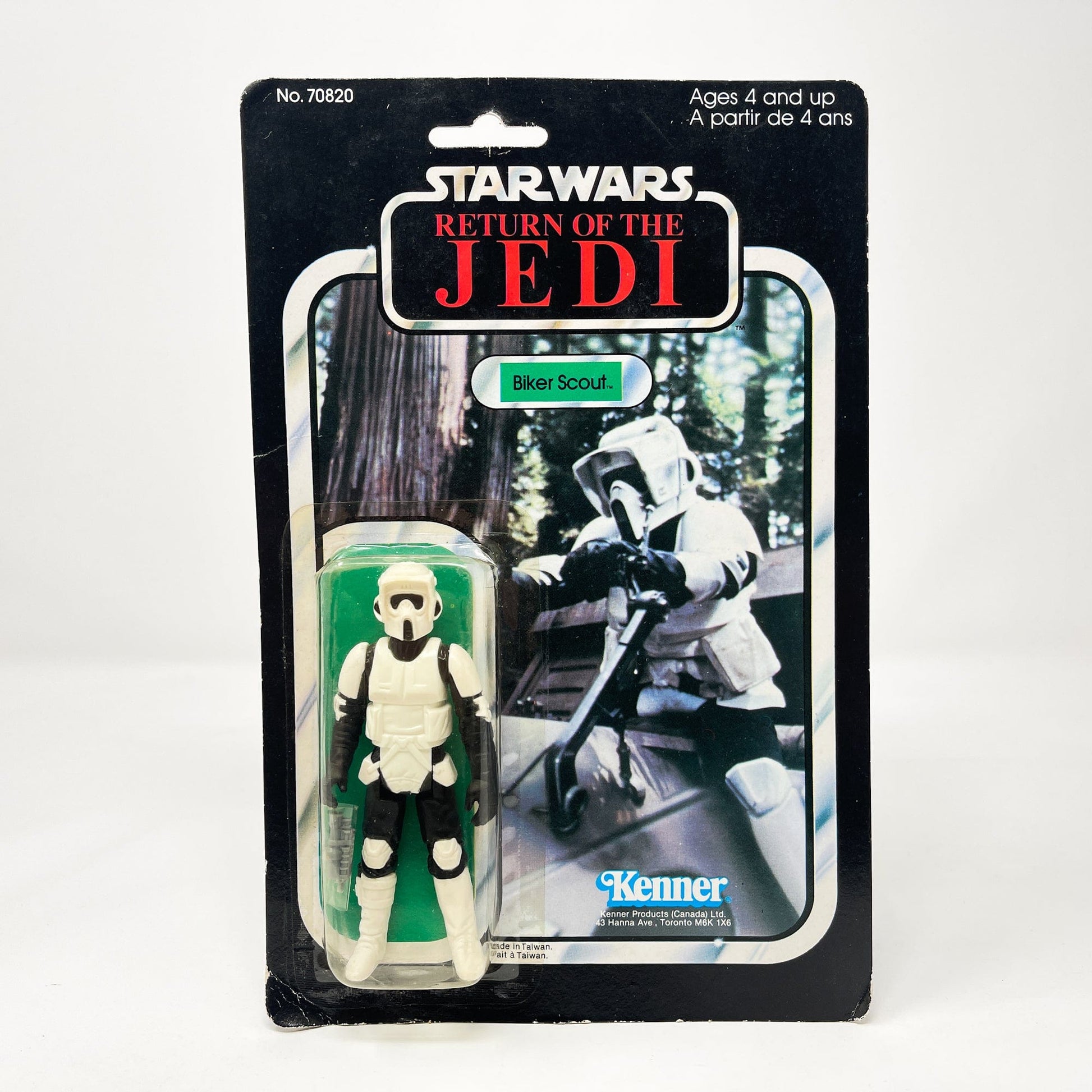 Vintage Kenner Star Wars Toy Biker Scout Canadian ROTJ 77-back