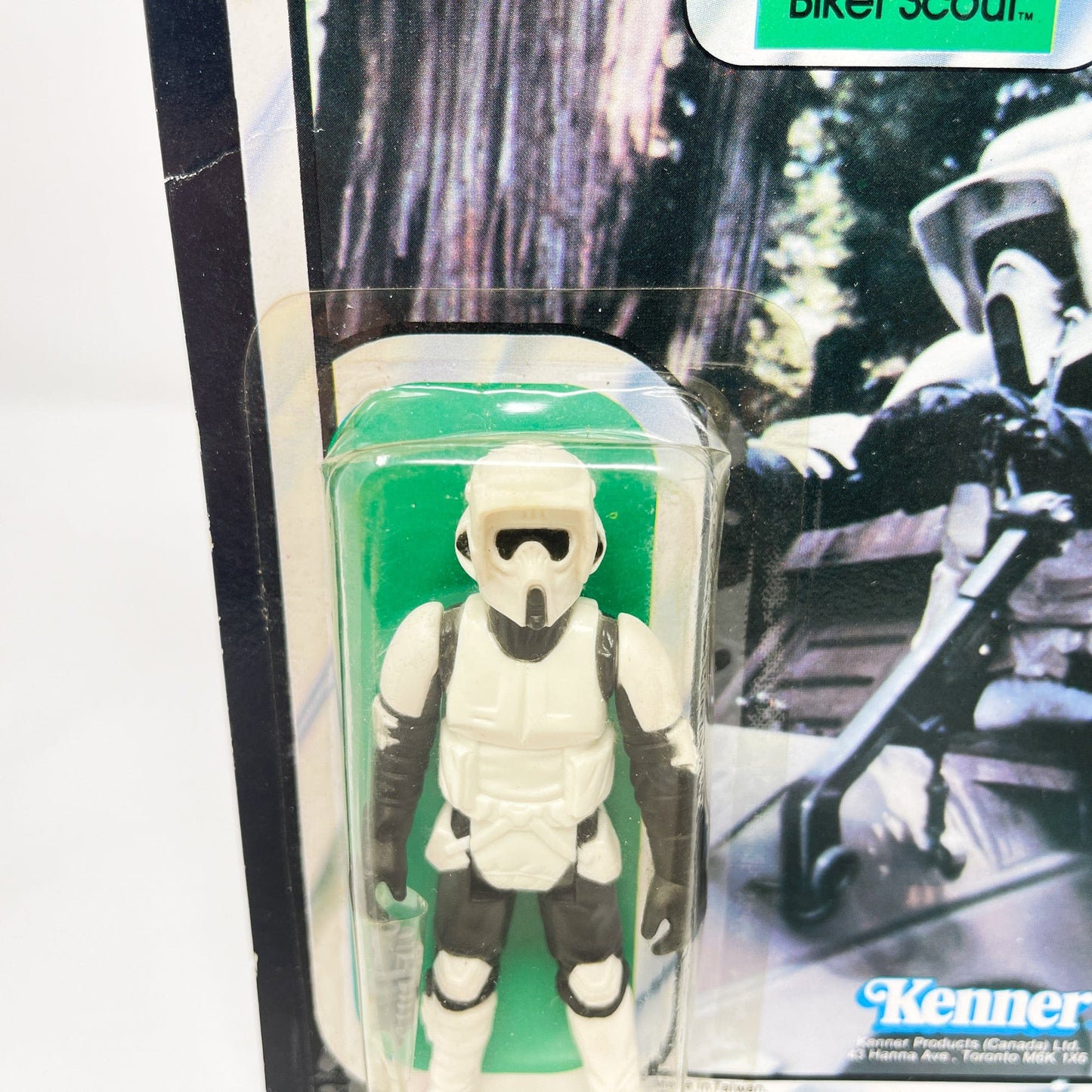 Vintage Kenner Star Wars Toy Biker Scout Canadian ROTJ 77-back