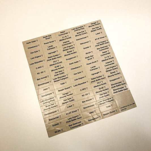 Empire Strikes Back Vinyl Case Sticker Sheet Mint Unused