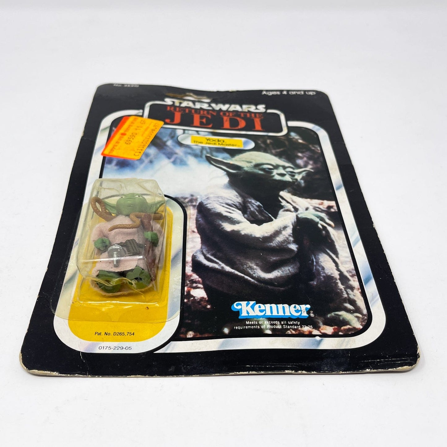 Vintage Kenner Star Wars Toy Yoda (Brown Snake) Kenner ROTJ 77-back - MOC