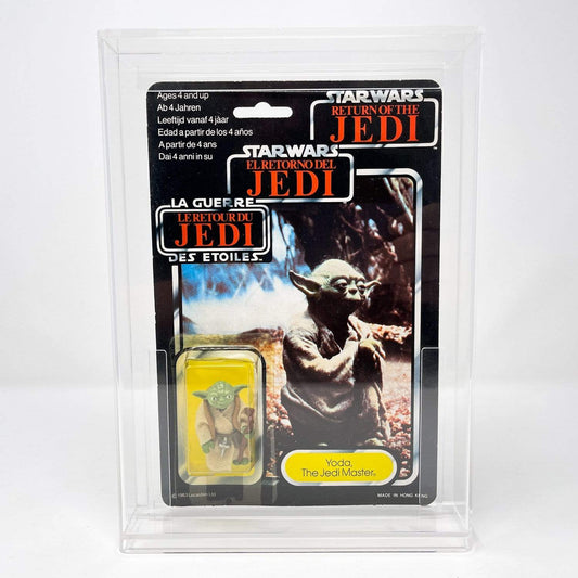 Vintage Kenner Star Wars Toy Yoda (Brown Snake) MOC on Tri-Logo 79-back