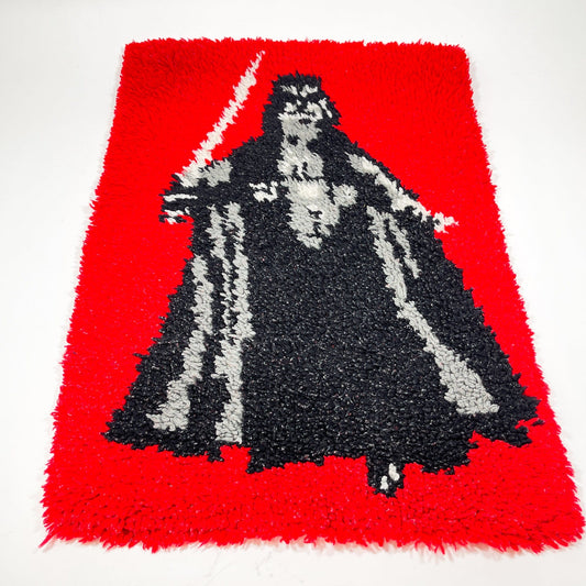 Vintage Lee Ward Star Wars Non-Toy Darth Vader Latch & Hook Rug
