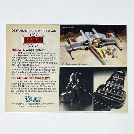 Vintage Meccano Star Wars Ads Clipper Battle Damage X-Wing Print Ad - Belgium (1981)