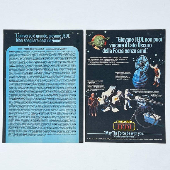 Vintage Meccano Star Wars Ads Harbert ROTJ ESB Mini-Rigs Print Ad - Italy (1983)