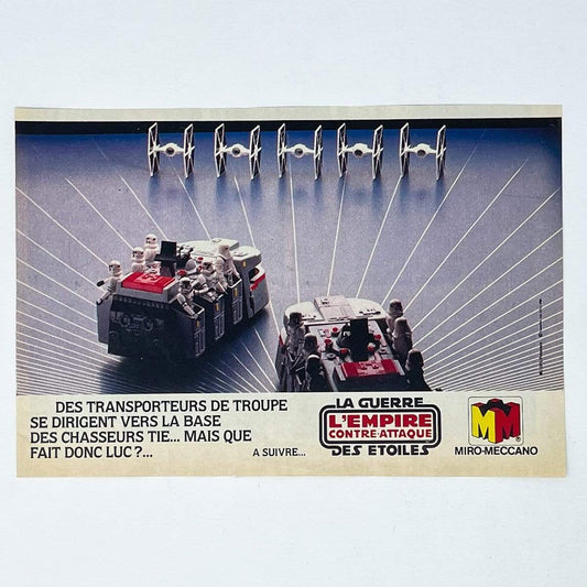 Vintage Meccano Star Wars Ads Meccano ESB Story Print Ad - TIEs and Transporters - France (1980)