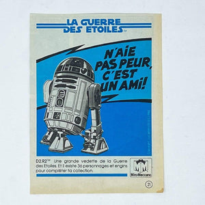 Vintage Meccano Star Wars Ads Meccano Quarter Page Print Ad - R2-D2 - France (1981)
