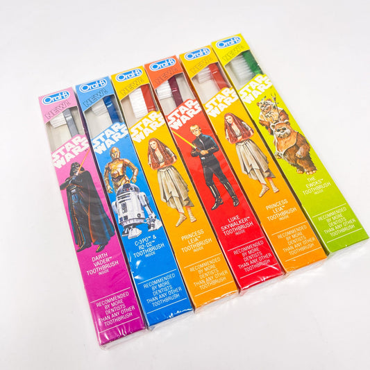 Vintage Oral-B Star Wars Non-Toy Set of 6 Sealed Oral-B Toothbrushes