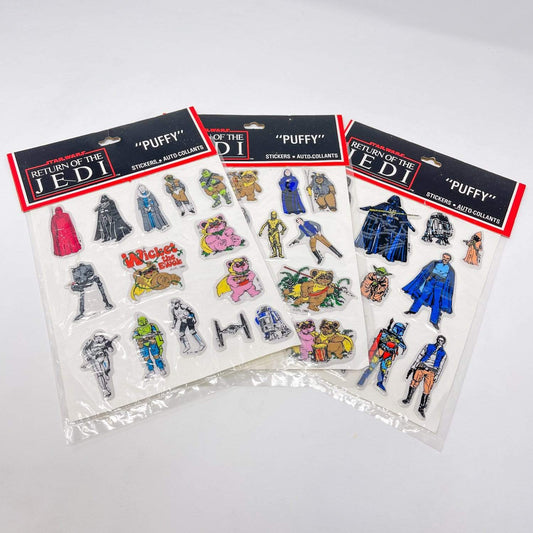 Vintage Papersellers Inc. Star Wars Non-Toy ROTJ PUFFY Stickers - Canada (1983)