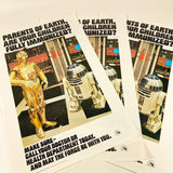 Vintage Proctor & Gamble Star Wars Ads R2-D2 and C-3PO Immunization Poster - US Department of Health (1977)