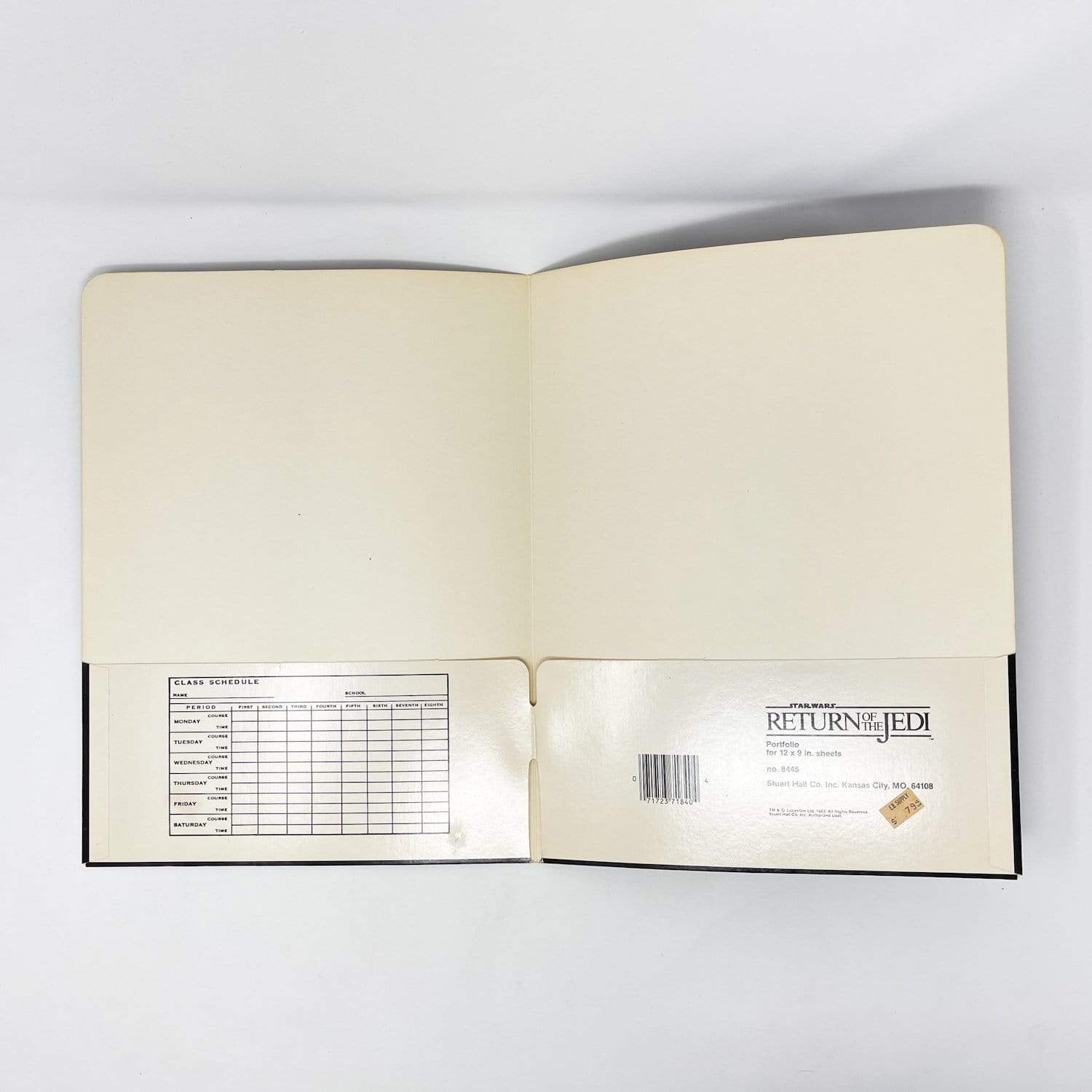 Vintage Stuart Hall Star Wars Non-Toy ROTJ Max Rebo Portfolio (1983)