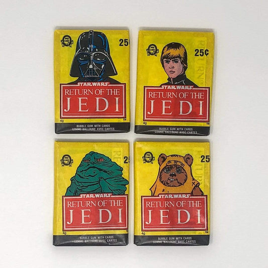 Vintage Topps Star Wars Trading Cards OPC Return of the Jedi Series 1 - Set of 4 Sealed Packs