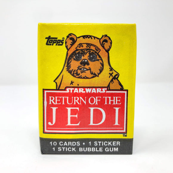 Vintage Topps Star Wars Trading Cards Topps Return of the Jedi Series 1 SEALED Pack - Wicket